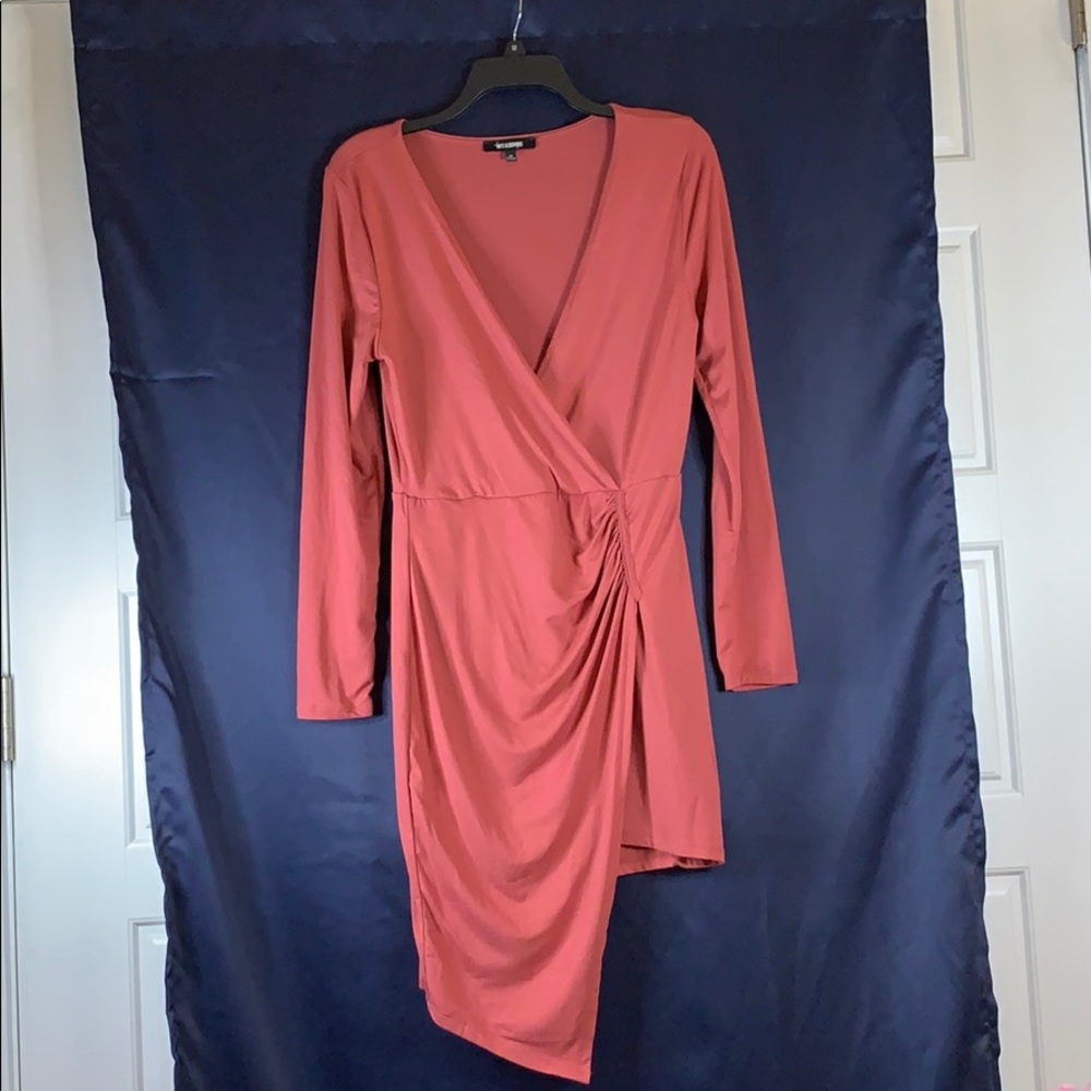 NWT.  Ups and Downs long sleeve pink dress.